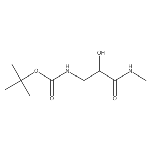 tert-butyl N-[2-hydroxy-3-(methylamino)-3-oxo-propyl]carbamate结构式
