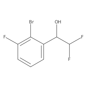 1-(2-Bromo-3-fluorophenyl)-2,2-difluoroethan-1-ol结构式