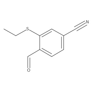 3-Ethylsulfanyl-4-formylbenzonitrile Structure