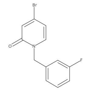4-Bromo-1-(3-fluorobenzyl)pyridin-2(1H)-one结构式