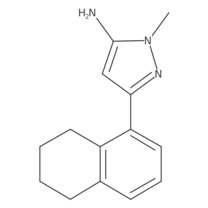 1-methyl-3-(5,6,7,8-tetrahydronaphthalen-1-yl)-1H-pyrazol-5-amine Structure
