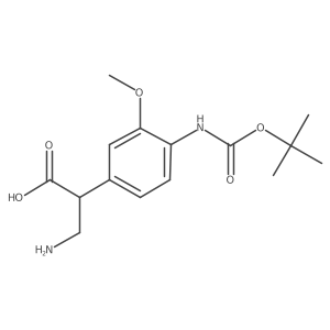 3-Amino-2-(4-{[(tert-butoxy)carbonyl]amino}-3-methoxyphenyl)propanoic acid结构式