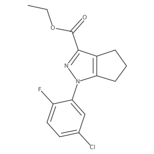 ethyl 1-(5-chloro-2-fluorophenyl)-1H,4H,5H,6H-cyclopenta[c]pyrazole-3-carboxylate Structure
