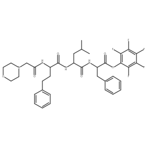 (S)-Perfluorophenyl 2-((S)-4-methyl-2-((S)-2-(2-morpholinoacetamido)-4-phenylbutanamido)pentanamido)-3-phenylpropanoate结构式