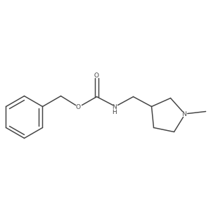 Benzyl (S)-((1-methylpyrrolidin-3-yl)methyl)carbamate结构式