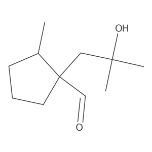 1-(2-Hydroxy-2-methylpropyl)-2-methylcyclopentane-1-carbaldehyde Structure