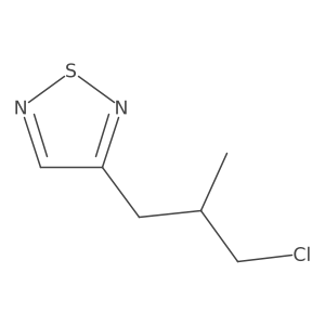 3-(3-Chloro-2-methylpropyl)-1,2,5-thiadiazole Structure