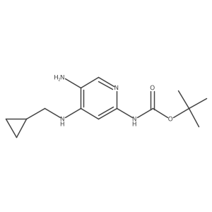 tert-Butyl (5-amino-4-((cyclopropylmethyl)amino)pyridin-2-yl)carbamate Structure