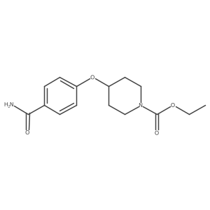 Ethyl 4-(4-carbamoylphenoxy)piperidine-1-carboxylate结构式