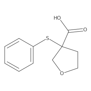3-(Phenylsulfanyl)oxolane-3-carboxylic acid Structure