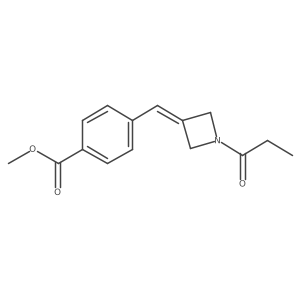 4-[[1-(1-Oxopropyl)-3-azetidinylidene]methyl]benzoic acid methyl ester结构式