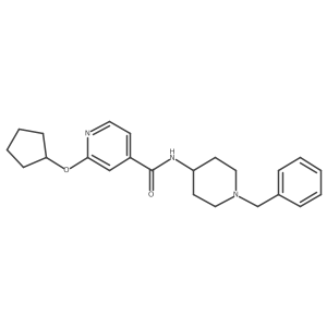 N-(1-benzylpiperidin-4-yl)-2-(cyclopentyloxy)isonicotinamide Structure