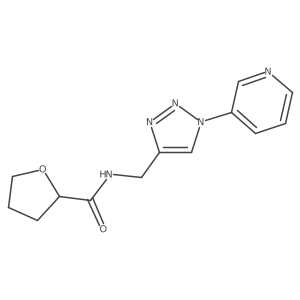 N-((1-(pyridin-3-yl)-1H-1,2,3-triazol-4-yl)methyl)tetrahydrofuran-2-carboxamide Structure