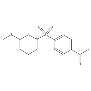 1-(4-((3-(Methylthio)piperidin-1-yl)sulfonyl)phenyl)ethanone Structure