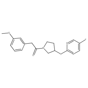 1-(3-((5-Fluoropyrimidin-2-yl)oxy)pyrrolidin-1-yl)-2-(3-methoxyphenyl)ethanone结构式