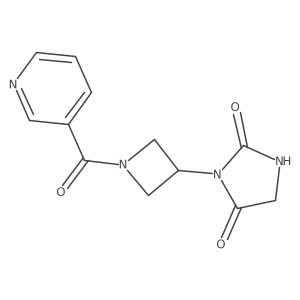 3-(1-Nicotinoylazetidin-3-yl)imidazolidine-2,4-dione结构式