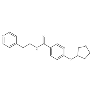 N-(2-(pyridin-4-yl)ethyl)-6-((tetrahydrothiophen-3-yl)oxy)nicotinamide Structure