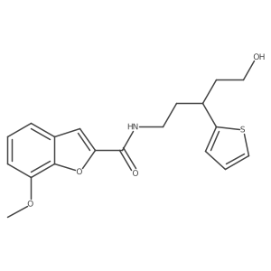 N-(5-hydroxy-3-(thiophen-2-yl)pentyl)-7-methoxybenzofuran-2-carboxamide Structure