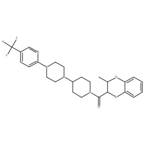 (3-Methyl-2,3-dihydrobenzo[b][1,4]dioxin-2-yl)(4-(4-(5-(trifluoromethyl)pyridin-2-yl)piperazin-1-yl)piperidin-1-yl)methanone Structure