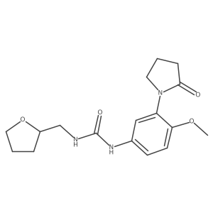 1-(4-Methoxy-3-(2-oxopyrrolidin-1-yl)phenyl)-3-((tetrahydrofuran-2-yl)methyl)urea Structure