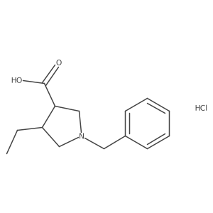 1-Benzyl-4-ethylpyrrolidine-3-carboxylic acid hydrochloride Structure