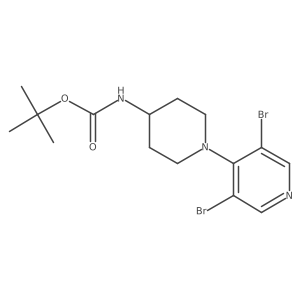 tert-Butyl (1-(3,5-dibromopyridin-4-yl)piperidin-4-yl)carbamate结构式
