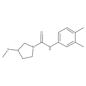 N-(3,4-dimethylphenyl)-3-(methylsulfanyl)pyrrolidine-1-carboxamide Structure