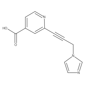 2-[3-(1H-imidazol-1-yl)prop-1-yn-1-yl]pyridine-4-carboxylic acid结构式