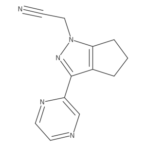 2-(3-(pyrazin-2-yl)-5,6-dihydrocyclopenta[c]pyrazol-1(4H)-yl)acetonitrile Structure