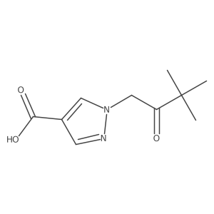 1-(3,3-dimethyl-2-oxobutyl)-1H-pyrazole-4-carboxylic acid结构式