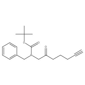 tert-butyl N-benzyl-N-(2-oxohept-6-yn-1-yl)carbamate结构式
