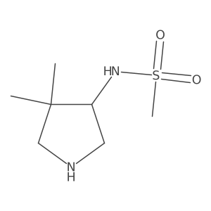 N-(4,4-dimethylpyrrolidin-3-yl)methanesulfonamide结构式