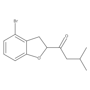 1-(4-Bromo-2,3-dihydro-1-benzofuran-2-yl)-3-methylbutan-1-one结构式