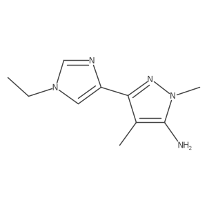 3-(1-ethyl-1H-imidazol-4-yl)-1,4-dimethyl-1H-pyrazol-5-amine Structure