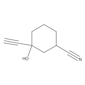 3-Ethynyl-3-hydroxycyclohexane-1-carbonitrile Structure