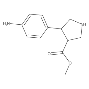 Methyl 4-(4-aminophenyl)pyrrolidine-3-carboxylate结构式