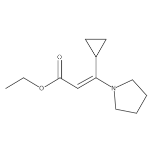 Ethyl 3-cyclopropyl-3-(pyrrolidin-1-yl)acrylate Structure