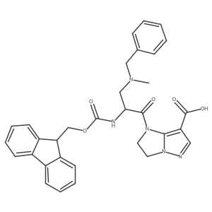 1-{3-[benzyl(methyl)amino]-2-({[(9H-fluoren-9-yl)methoxy]carbonyl}amino)propanoyl}-1H,2H,3H-pyrazolo[1,5-a]imidazole-7-carboxylic acid Structure