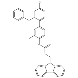 2-{N-benzyl-1-[4-({[(9H-fluoren-9-yl)methoxy]carbonyl}amino)-3-methylphenyl]formamido}acetic acid Structure