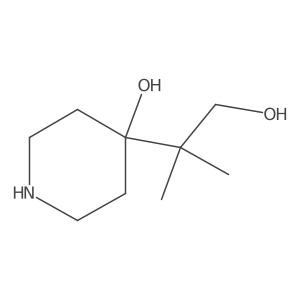 4-(1-Hydroxy-2-methylpropan-2-yl)piperidin-4-ol Structure