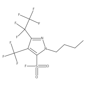 1-butyl-3-(1,1,2,2,2-pentafluoroethyl)-4-(trifluoromethyl)-1H-pyrazole-5-sulfonyl fluoride Structure