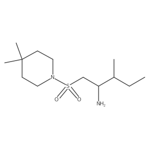1-[(4,4-Dimethylpiperidin-1-yl)sulfonyl]-3-methylpentan-2-amine结构式