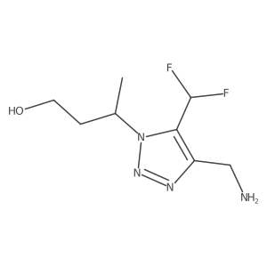 3-[4-(aminomethyl)-5-(difluoromethyl)-1H-1,2,3-triazol-1-yl]butan-1-ol结构式
