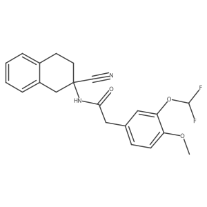 N-(2-Cyano-3,4-dihydro-1H-naphthalen-2-yl)-2-[3-(difluoromethoxy)-4-methoxyphenyl]acetamide Structure