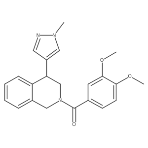 (3,4-dimethoxyphenyl)(4-(1-methyl-1H-pyrazol-4-yl)-3,4-dihydroisoquinolin-2(1H)-yl)methanone Structure