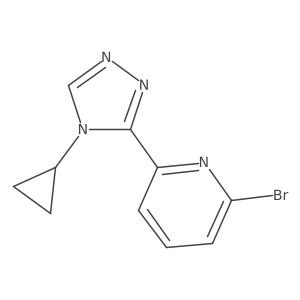 2-bromo-6-(4-cyclopropyl-1,2,4-triazol-3-yl)pyridine Structure