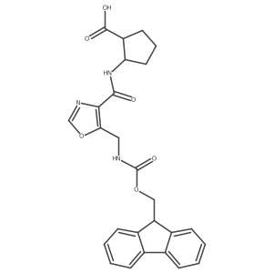 rac-(1R,2S)-2-{5-[({[(9H-fluoren-9-yl)methoxy]carbonyl}amino)methyl]-1,3-oxazole-4-amido}cyclopentane-1-carboxylic acid Structure