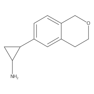 rac-(1R,2S)-2-(3,4-dihydro-1H-2-benzopyran-6-yl)cyclopropan-1-amine结构式