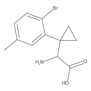 2-Amino-2-[1-(2-bromo-5-methylphenyl)cyclopropyl]acetic acid Structure