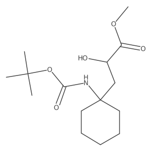 Methyl 3-(1-{[(tert-butoxy)carbonyl]amino}cyclohexyl)-2-hydroxypropanoate Structure